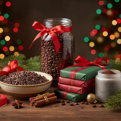 Appreciation gift cacao and coffee (no bags) chritsmas style